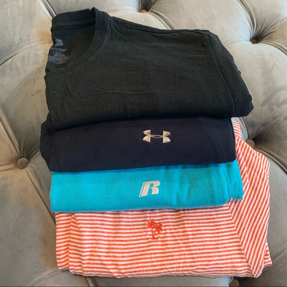 LOT OF FOUR MENS TEE SHIRTS SIZE LARGE